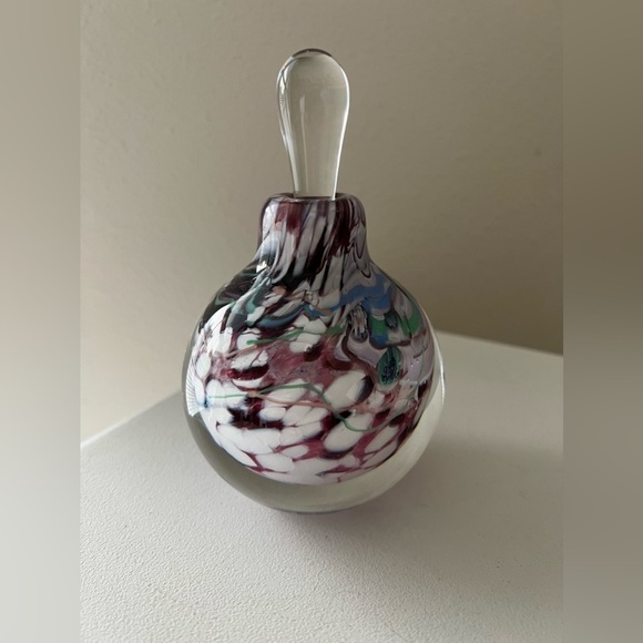 Art Glass Decanter Signed Peter Patterson 92 | Multicolor Swirl | Collectible. - Picture 1 of 8